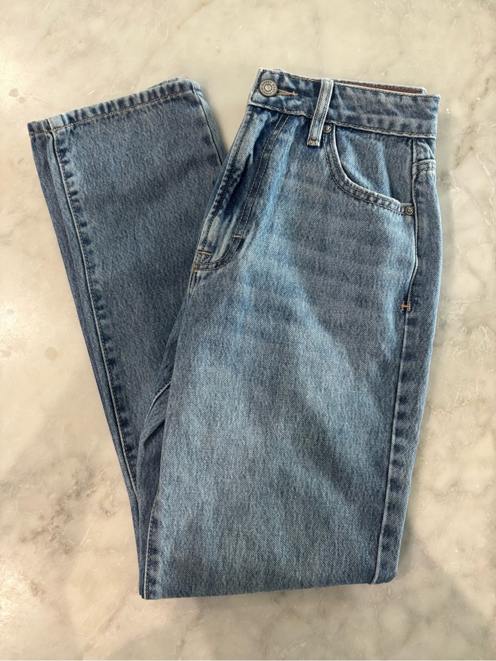 Hidden Jeans Womens 24 Medium Blue Straight Leg Knee Cutout HD1410ST-DK